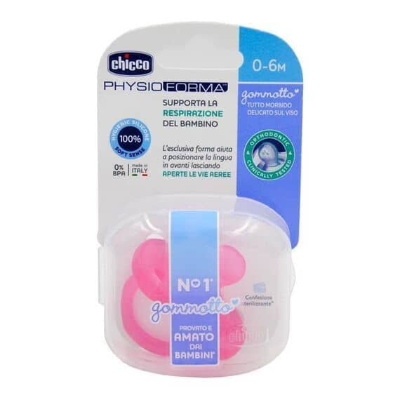 Chicco Physioforma Gommotto 0-6m Ciuccio in Silicone Colorato Rosa 1 Pz | Acquista Online su Farmaclick