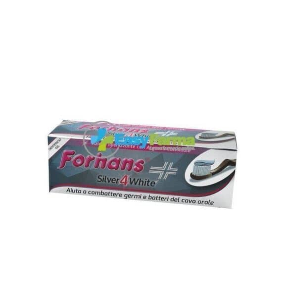 Forhans Silver 4 White Dentifricio Gel Azione Igienizzante con Argento Colloidale 75 Ml | Acquista Online su Farmaclick