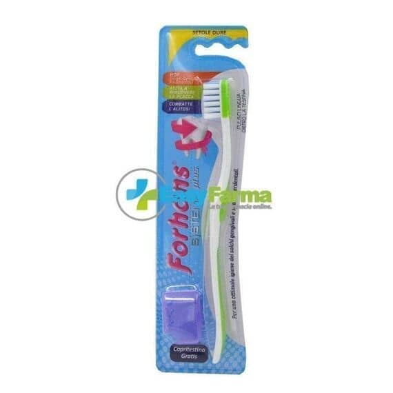 Forhans Sistem Plus Spazzolino Setole Dure con Pulisci Lingua 1 Pz Verde | Acquista Online su Farmaclick