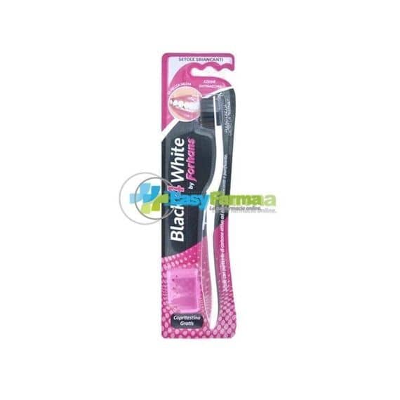 Forhans Spazzolino con Setole Sbiancanti Black 4 White Durezza Media | Acquista Online su Farmaclick