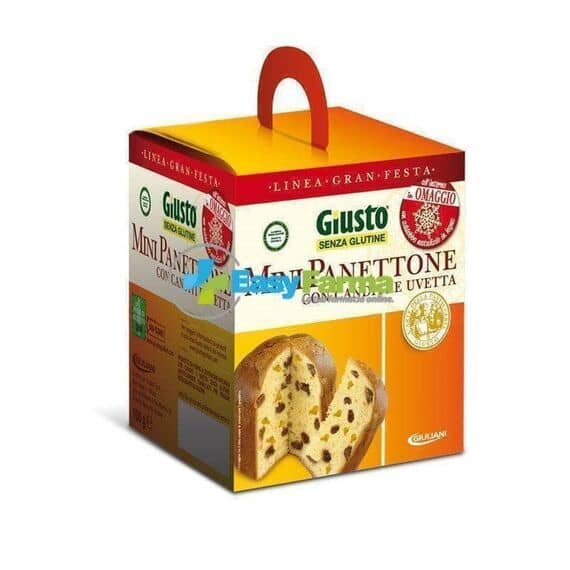 Giuliani Giusto Mini Panettone Uvetta e Canditi Senza Glutine 100 G | Acquista Online su Farmaclick