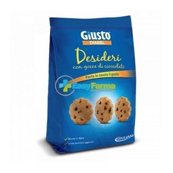 Giusto Diabel Desideri Biscotti per Diabetici 150g con Gocce di Cioccolato | Acquista Online su Farmaclick
