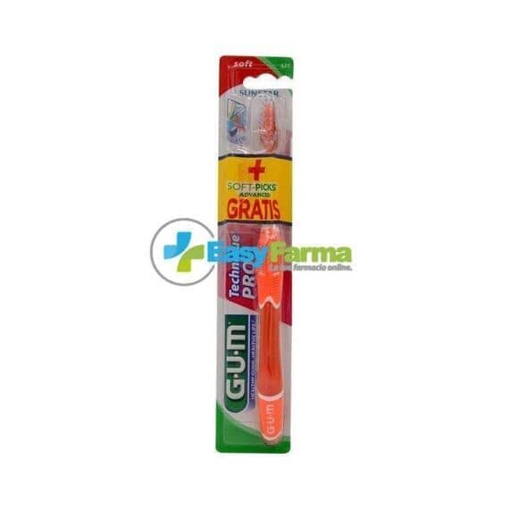 Gum Sunstar Technique Pro Compact Morbido Spazzolino Arancione + Soft Picks Advanced Gratis | Acquista Online su Farmaclick
