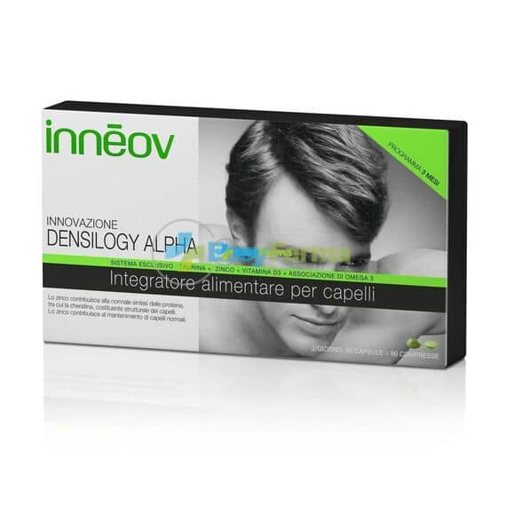 Inneov Densilogy Alpha Integratore Alimentare per Capelli Uomo 90 Capsule + 90 Compresse | Acquista Online su Farmaclick
