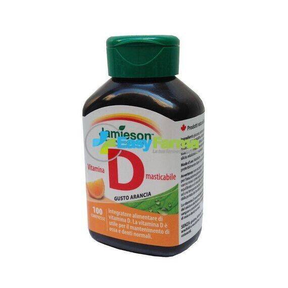 Jamieson Integratore Alimentare Vitamina D Masticabile Gusto Arancia 100 Compresse | Acquista Online su Farmaclick