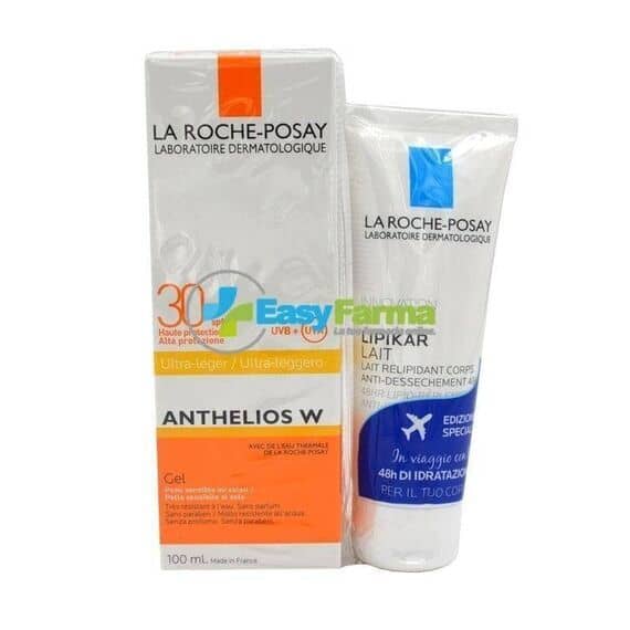 La Roche Posay Anthelios W Gel Ultra Leggero Pelle Sensibile Spf 30+ 100 Ml + Lipikar Latte Corpo 75 Ml in Omaggio | Acquista Online su Farmaclick