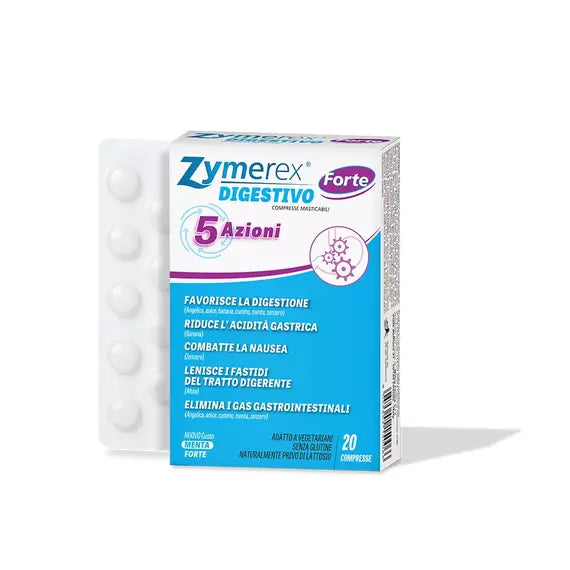 Zymerex Digestivo Forte Integratore per L'apparato Digerente 20 Compresse Masticabili Gusto Menta | Acquista Online su Farmaclick