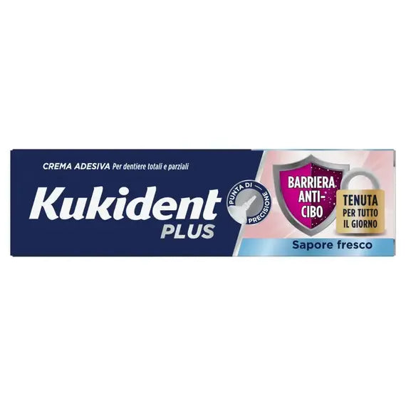 Kukident Plus Doppia Protezione Sapore Fresco 40g Adesivo per Dentiera | Prezzo e Offerta su Easyfarma | Acquista Online su Farmaclick