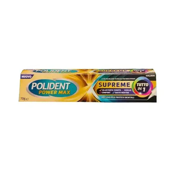 Polident Power Max Super 70g Adesivo per Dentiera Forte Â Codice Minsan 985917956 | Acquista Online su Farmaclick