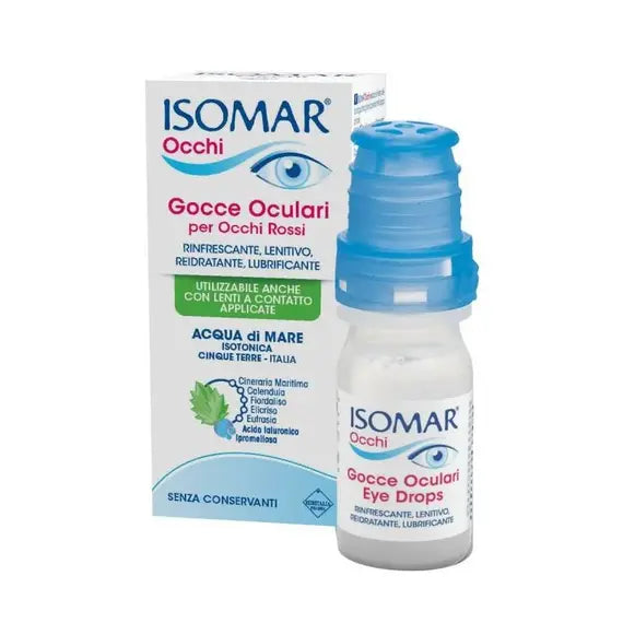 Isomar Gocce Oculari Lenitive 0,2% 10ml per Occhi Rossi Sollievo Irritazioni | Acquista Online su Farmaclick