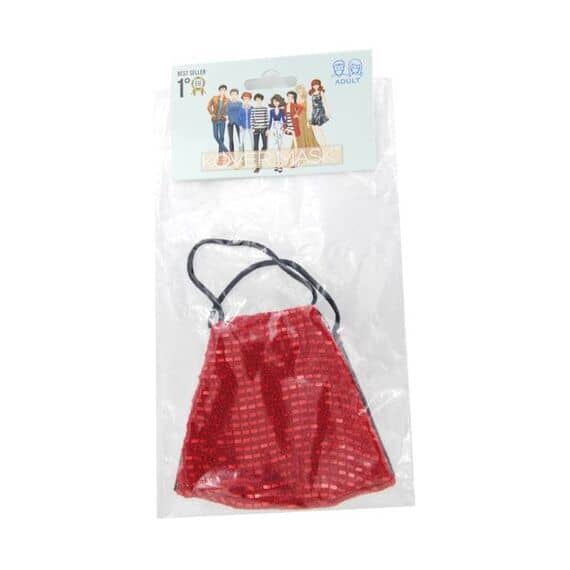 Kover Mask Mascherina per Adulti Lavabile con Paillettes Rettangolari Rosse 1 Pz | Acquista Online su Farmaclick