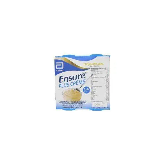 Abbott Ensure Plus Crã¨me Supplemento Nutrizionale Ipercalorico in Caso di Disfagia e Problemi di Masticazione Gusto Banana 4x125 Grammi | Acquista Online su Farmaclick