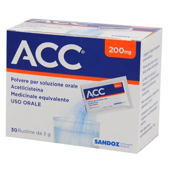 Acc Acetilcisteina Polvere per Soluzione Orale 30 Bustine da 3 G | Acquista Online su Farmaclick