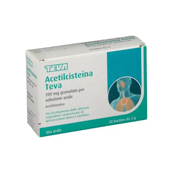 Acetilcisteina Teva 30 Bustine 200mg | Acquista Online su Farmaclick
