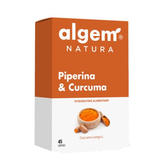 Piperina & Curcuma Algem 45 Capsule | Acquista Online su Farmaclick
