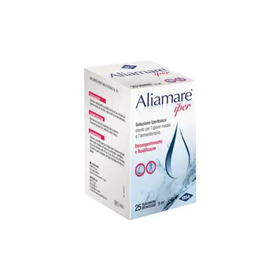 Aliamare Soluzione Ipertonica Nasale 25 Flaconcini da 5ml - Trattamento Nasale e Rinofaringeo | Acquista Online su Farmaclick