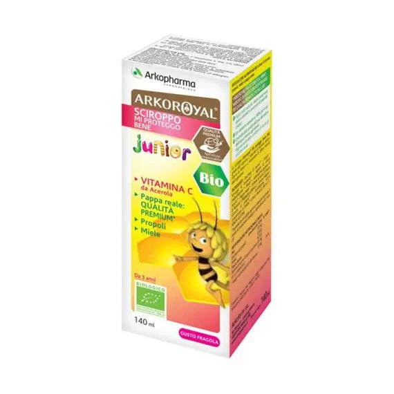 Arkopharma Arkoroyal Mi Proteggo Bene Bio Sciroppo Junior Gusto Fragola 140 Ml | Acquista Online su Farmaclick