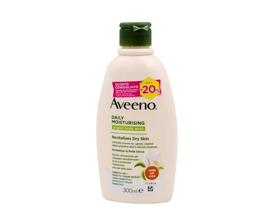Aveeno Daily Moisturising Bagno Doccia Yogurt Vaniglia E Avena 300 Ml