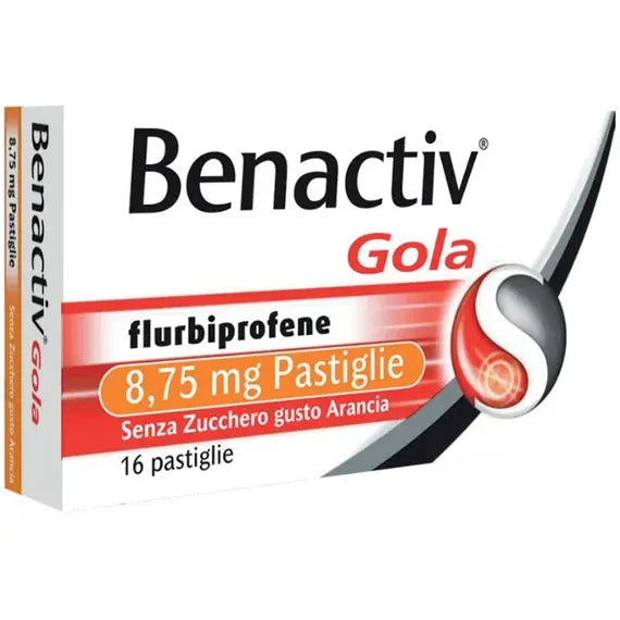 Benactiv Gola 8,75 Mg Senza Zucchero Gusto Arancia 16 Pastiglie | Acquista Online su Farmaclick