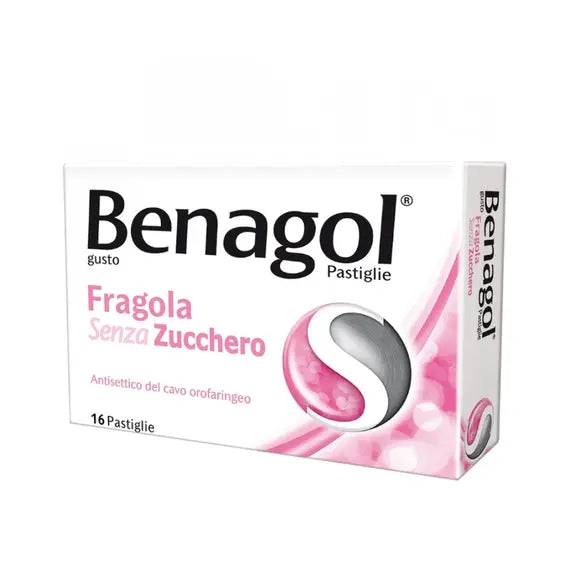 Benagol Gusto Fragola Senza Zucchero 16 Pastiglie | Acquista Online su Farmaclick