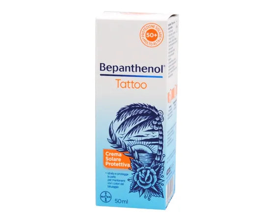Bepanthenol Tattoo Crema Solare Protettiva Spf50+ 50 Ml