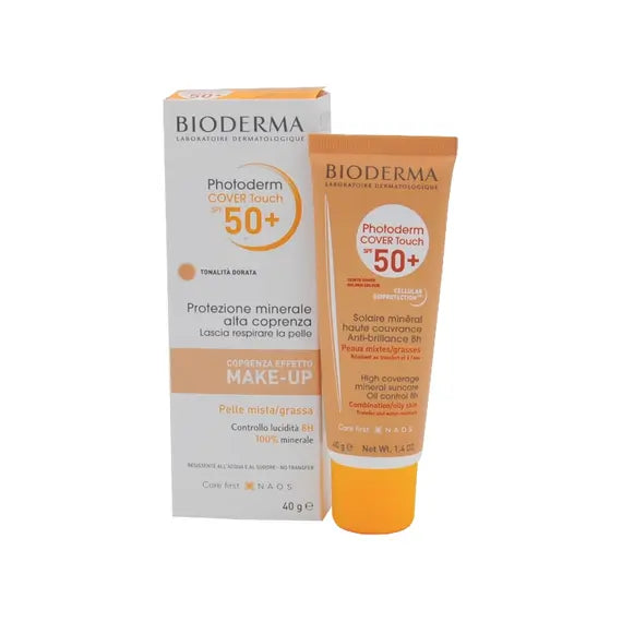 Bioderma Photoderm Cover Touch 50+ Protezione Minerale Pelle Mista e Grassa 40 G Tonalitã Dorata | Acquista Online su Farmaclick