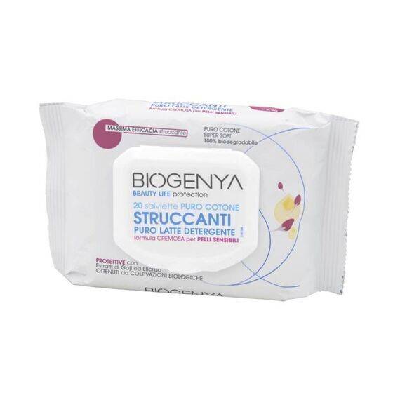Biogenya Salviette Struccanti con Puro Latte Detergente per Pelli Sensibili 20 Salviette | Acquista Online su Farmaclick