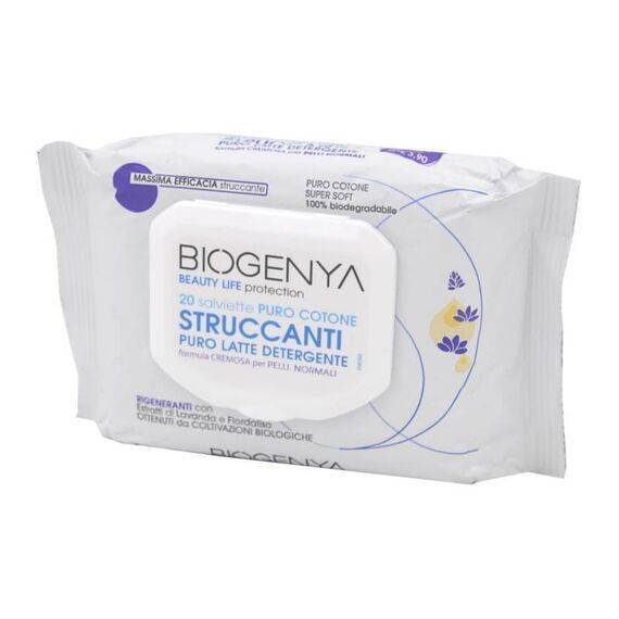 Biogenya Salviette Struccanti con Puro Latte Detergente per Pelli Normali 20 Salviette | Acquista Online su Farmaclick