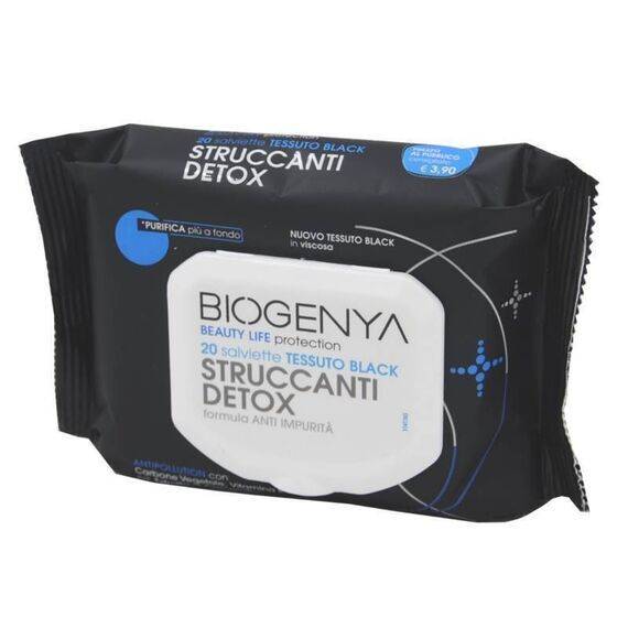 Biogenya Salviette Struccanti Detox Black Anti Impuritã 20 Salviette | Acquista Online su Farmaclick