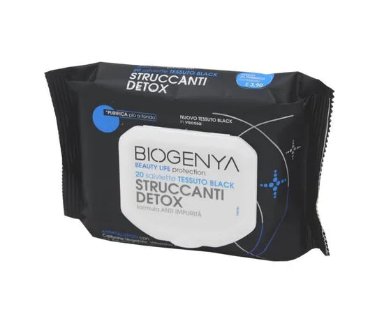 Biogenya Salviette Struccanti Detox Black Anti Impurità 20 Salviette