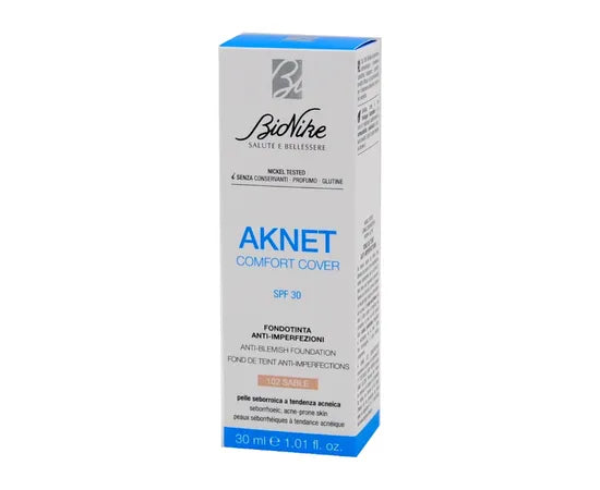 Bionike Aknet Comfort Cover Spf30 Fondotinta Anti Imperfezioni 102 Sable 30 Ml