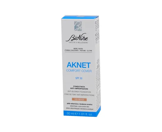 Bionike Aknet Comfort Cover Spf30 Fondotinta Anti Imperfezioni 103 Beige 30 Ml