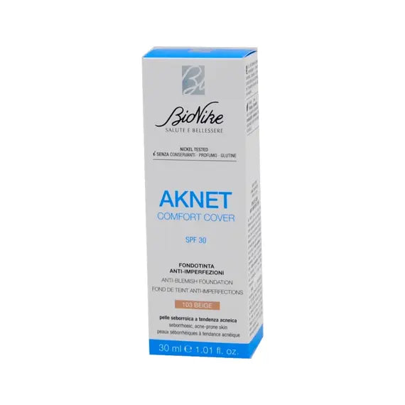 Bionike Aknet Comfort Cover Spf30 Fondotinta Anti Imperfezioni 103 Beige 30 Ml | Acquista Online su Farmaclick