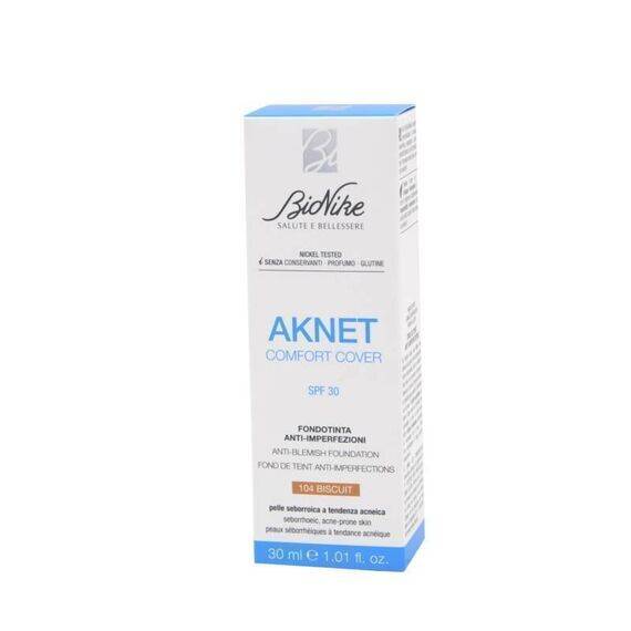 Bionike Aknet Comfort Cover Spf30 Fondotinta Anti Imperfezioni 104 Biscuit 30 Ml | Acquista Online su Farmaclick
