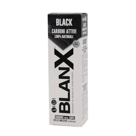 Blanx Dentifricio Sbiancante Black Carboni Attivi Tubo da 75 Ml | Acquista Online su Farmaclick
