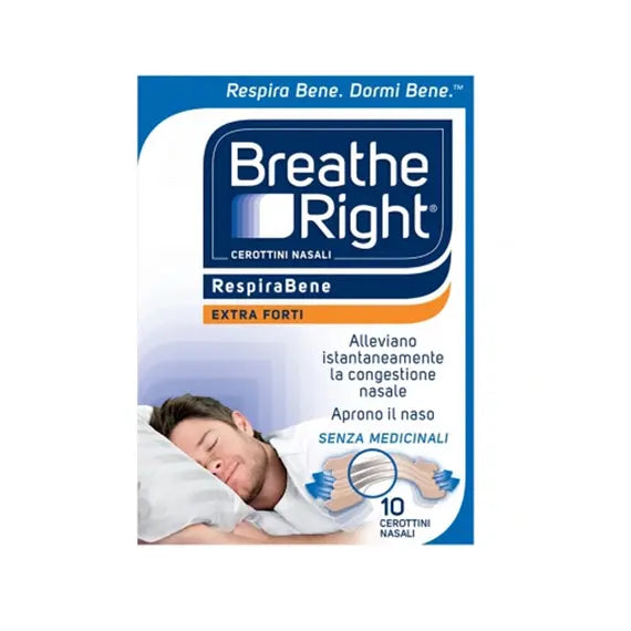 Breathe Right Respira Bene Cerotti Extra Forti per la Congestione Nasale 10 Cerotti | Acquista Online su Farmaclick