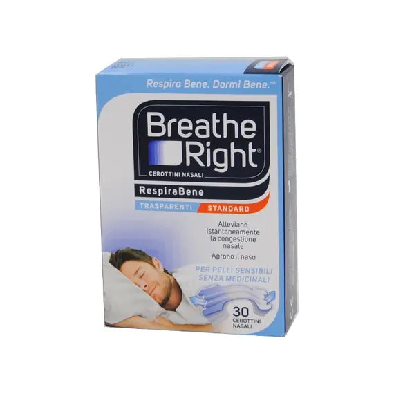 Cerotti Nasali Breathe Right Trasparenti 30 Pezzi | Acquista Online su Farmaclick