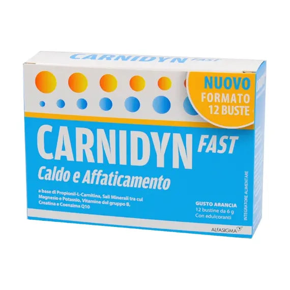 Carnidyn Fast Caldo e Affaticamento Integratore Alimentare 12 Bustine Gusto Arancia | Acquista Online su Farmaclick