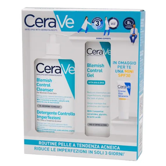 Cerave Routine Pelle Acneica Detergente 236 Ml Gel 40 Ml Controllo Imperfezioni Omaggio Crema Viso Idratante | Acquista Online su Farmaclick
