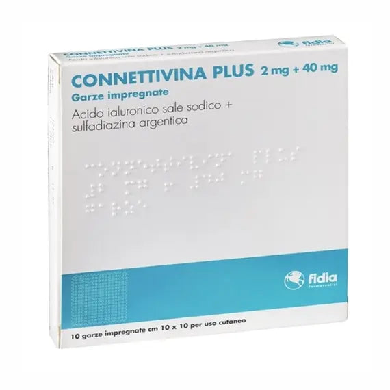 Connettivina Plus 10 Garze 2 Mg + 40 Mg 10 Cm X 10 Cm | Acquista Online su Farmaclick