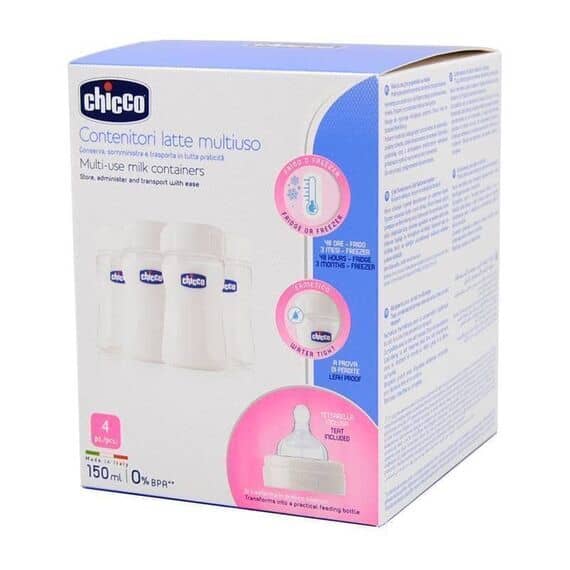 Chicco Contenitori Latte Multiuso 4 Pezzi da 150 Ml | Acquista Online su Farmaclick