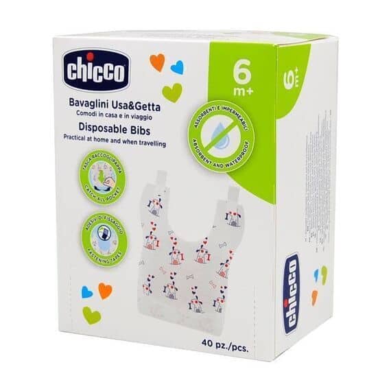 Chicco Bavaglini Usa e Getta 6 M+ 36 Pezzi | Acquista Online su Farmaclick