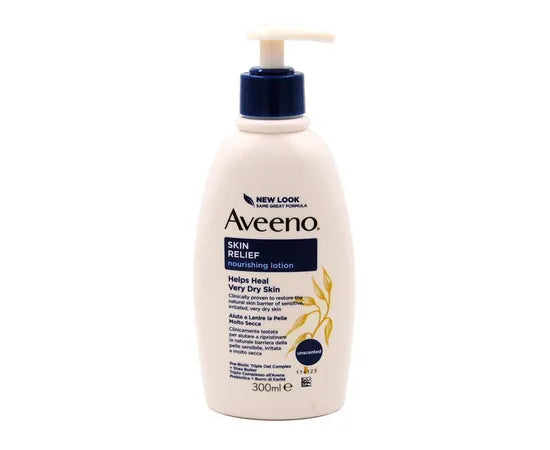 Aveeno Skin Relief Feuchtigkeitsspendende Körpercreme, Linderung für sehr trockene Haut 300 ml