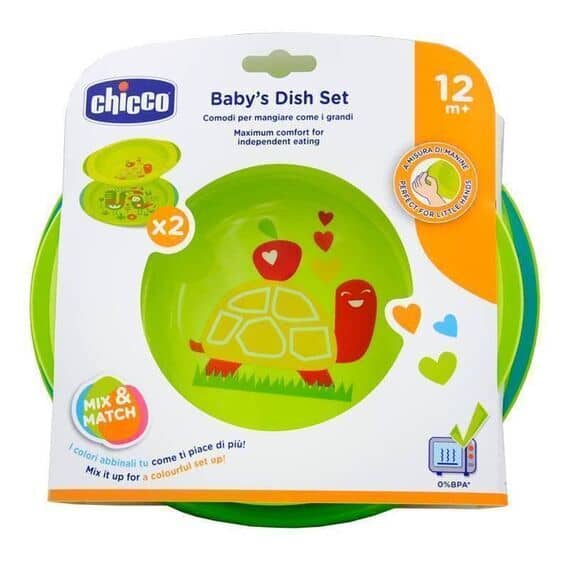 Chicco Baby's Dish Set Piatto Fondo e Piano 12+ M Verde | Acquista Online su Farmaclick