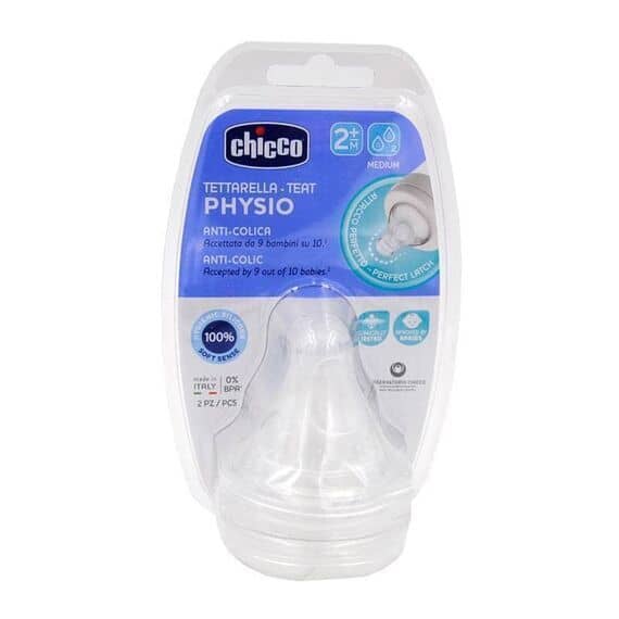 Chicco Tettarella Physio Anti Colica in Silicone 2m+ Flusso Medio 2 Pezzi | Acquista Online su Farmaclick