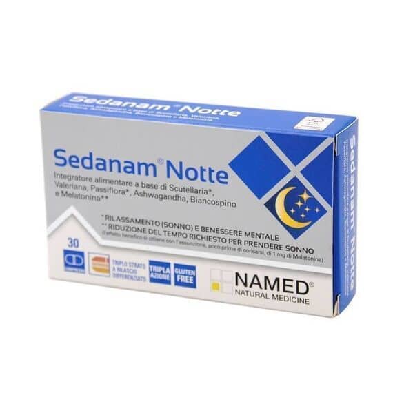 Named Sedanam Notte Integratore per il Sonno e il Rilassamento 30 Compresse | Acquista Online su Farmaclick