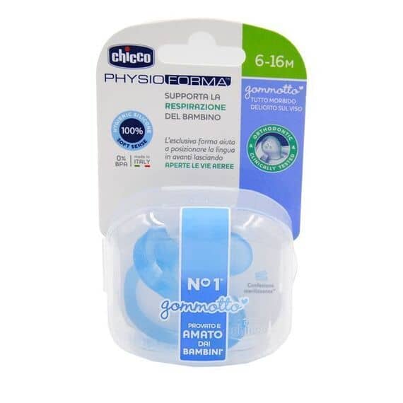 Chicco Physioforma Gommotto 6-16m Ciuccio in Silicone Colorato Azzurro 1 Pz | Acquista Online su Farmaclick
