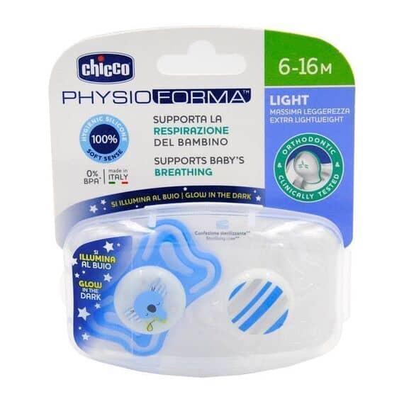 Chicco Physioforma Succhietti Light in Silicone Colorati Azzurro e Bianco 6-16m 2 Pz | Acquista Online su Farmaclick