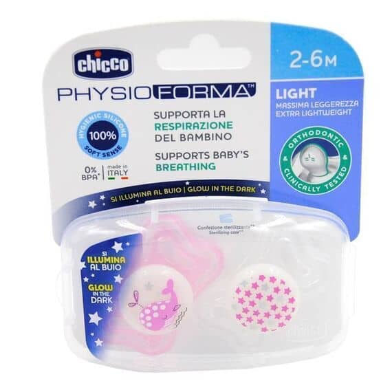 Chicco Physioforma Succhietti Light in Silicone Colorati Rosa e Bianco 2-6m 2 Pz | Acquista Online su Farmaclick
