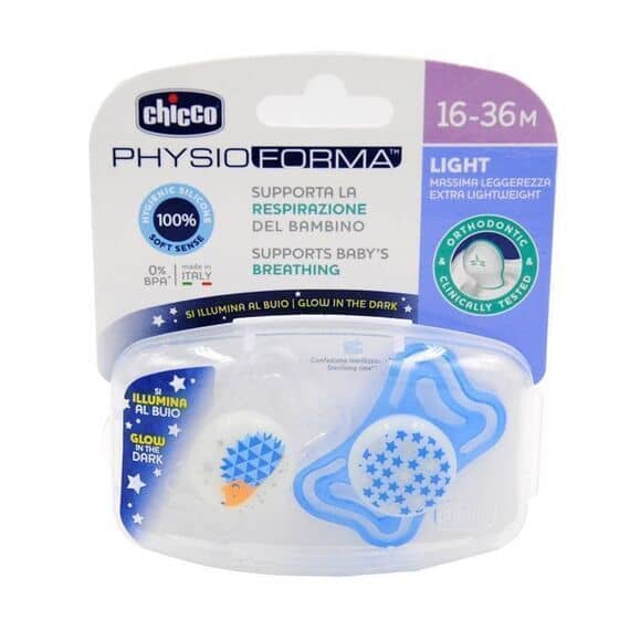 Chicco Physioforma Succhietti Light in Silicone Colorati Azzurro e Bianco 16-36m 2 Pz | Acquista Online su Farmaclick